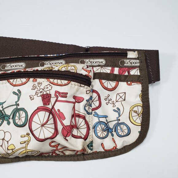 LeSportsac Bicycle Crossbody Bag Strap w/ Pockets Fannypack Belt Bag - Picture 4 of 8